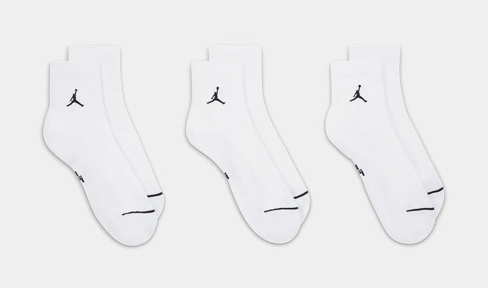 3 pack Ankle Mens Socks (White)