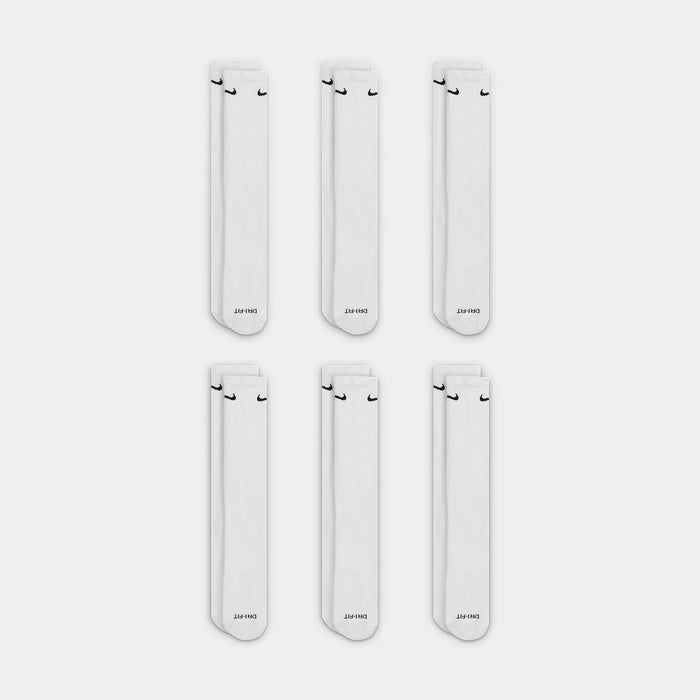 6 pack Everyday Crew Mens Socks (White)