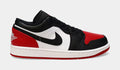 Air Jordan 1 Retro Low Bred Toe Mens Lifestyle Shoes (Black/Red)