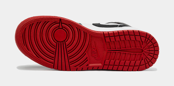 Air Jordan 1 Retro Mid Gym Red Grade School Lifestyle Shoes (Black/Red)