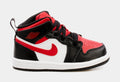 Air Jordan 1 Retro Mid Infant Toddler Lifestyle Shoes (Black/Red)