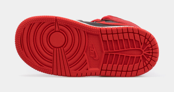 Air Jordan 1 Retro Mid Infant Toddler Lifestyle Shoes (Black/Red)