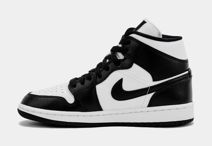 Air Jordan 1 Retro Mid Panda Womens Lifestyle Shoes (Black/White) Final Sale