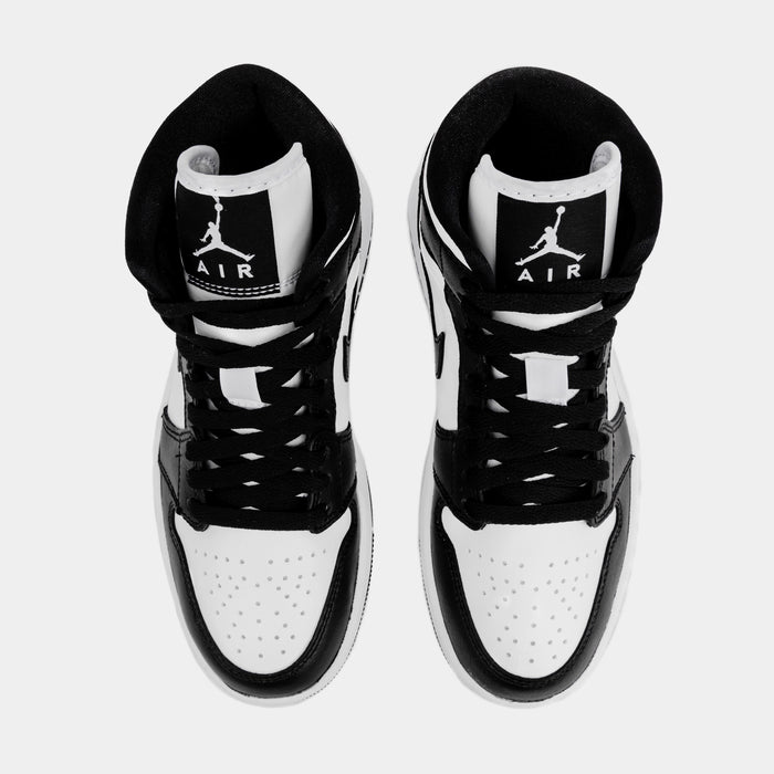 Air Jordan 1 Retro Mid Panda Womens Lifestyle Shoes (Black/White) Final Sale