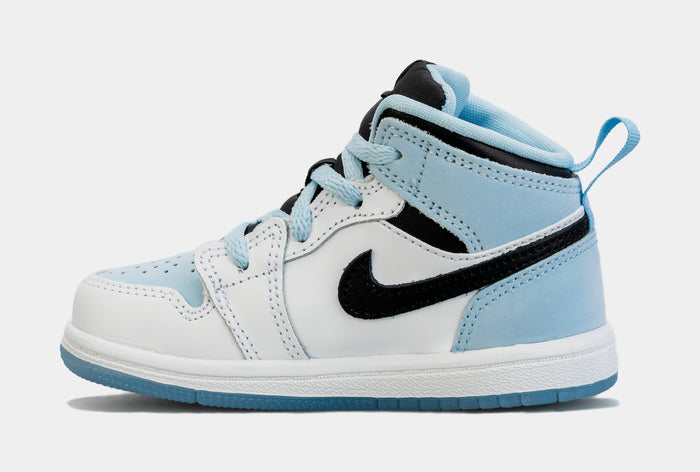 Air Jordan 1 Retro Mid SE Infant Toddler Lifestyle Shoes (White/Blue)