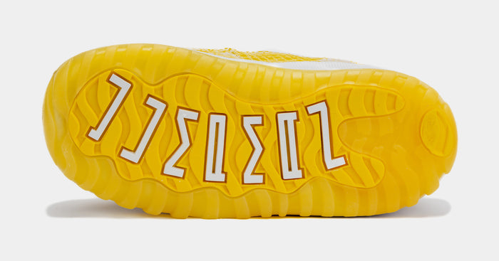 Air Jordan 11 Retro Low Yellow Snakeskin Infant Toddler Lifestyle Shoes (White/Yellow)