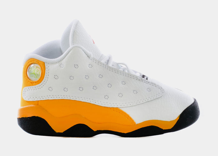 Air Jordan 13 Del Sol Infant Toddler Lifestyle Shoes (White/Yellow) Free Shipping