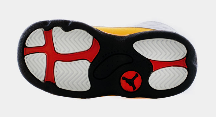 Air Jordan 13 Del Sol Infant Toddler Lifestyle Shoes (White/Yellow) Free Shipping
