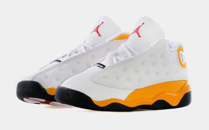 Air Jordan 13 Del Sol Infant Toddler Lifestyle Shoes (White/Yellow) Free Shipping