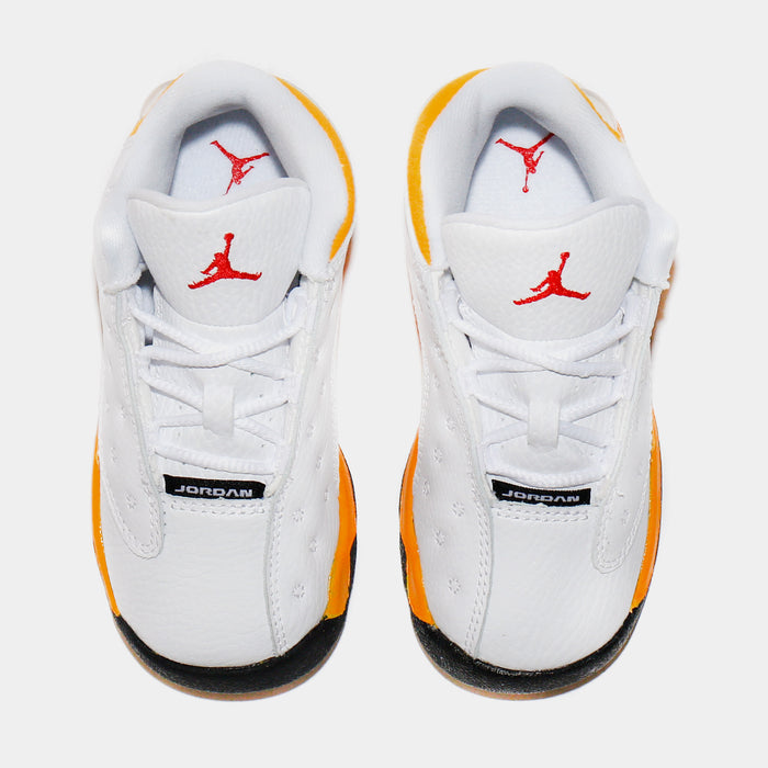 Air Jordan 13 Del Sol Infant Toddler Lifestyle Shoes (White/Yellow) Free Shipping