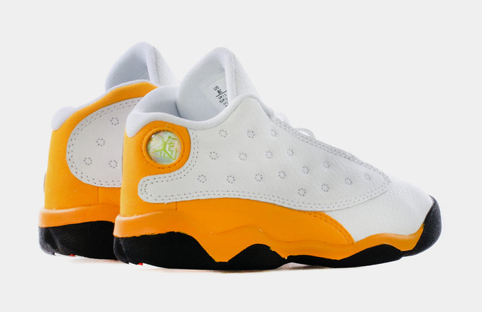 Air Jordan 13 Del Sol Infant Toddler Lifestyle Shoes (White/Yellow) Free Shipping
