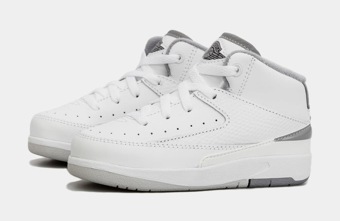 Air Jordan 2 Retro Cement Grey Infant Toddler Lifestyle Shoes (Grey/White)