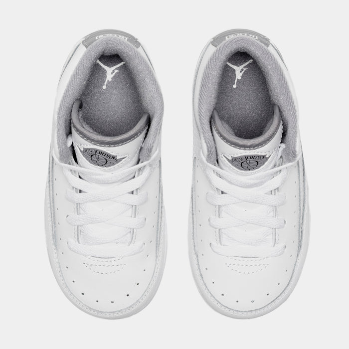 Air Jordan 2 Retro Cement Grey Infant Toddler Lifestyle Shoes (Grey/White)