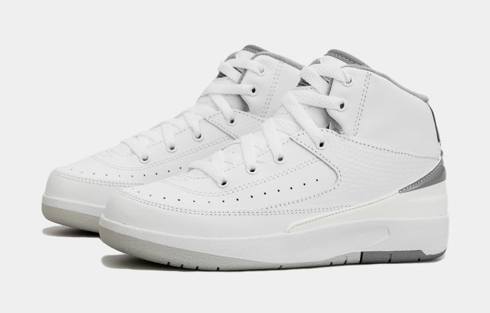Air Jordan 2 Retro Cement Grey Preschool Lifestyle Shoes (Grey/White)