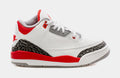 Air Jordan 3 Retro OG Fire Red Preschool Lifestyle Shoes (White/Red) Free Shipping