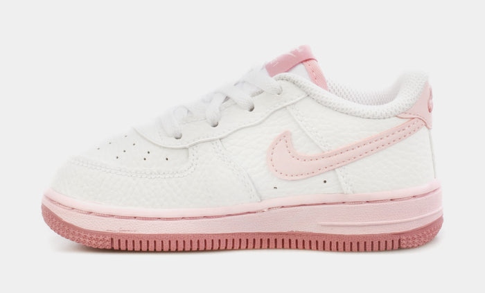 Air Force 1 Infant Toddler Basketball Shoes (White/Pink)