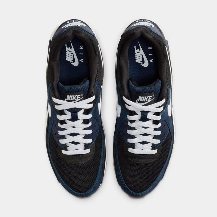 Air Max 90 Mens Running Shoes (Midnight Navy/Gum)
