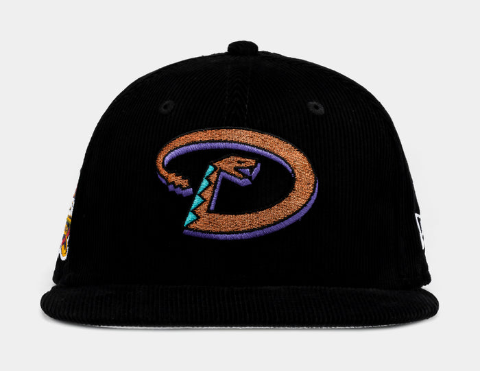 Arizona Diamondback Throwback Corduroy 59Fifty Mens Hat (Black)