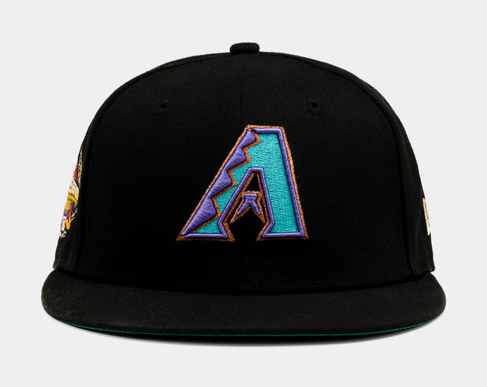 Arizona Diamondbacks Laurel Sidepatch 59Fifty Mens Hat (Black)