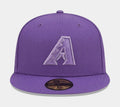 Arizona Diamondbacks Monocamo 59FIFTY Mens Fitted Hat (Purple)