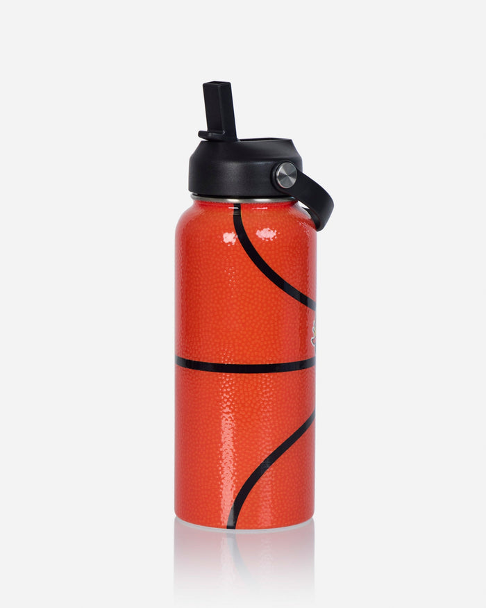 Basketball pattern water bottle