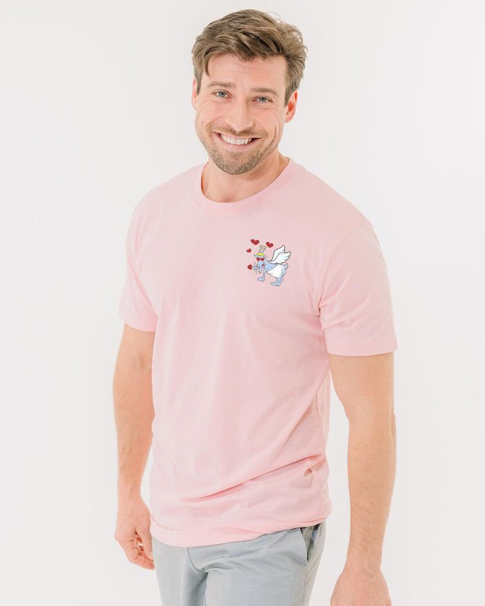 Model wearing pink Be My GOAT T-Shirt