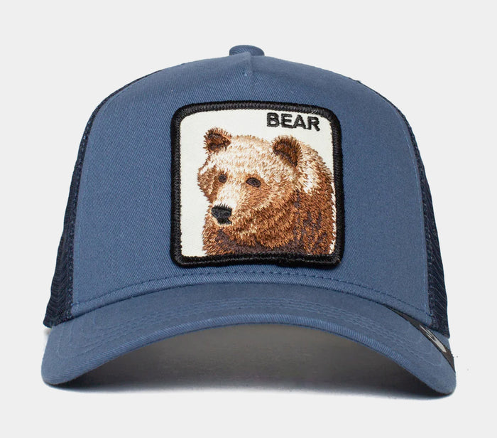 Big Bear Trucker Mens Hat (Blue)