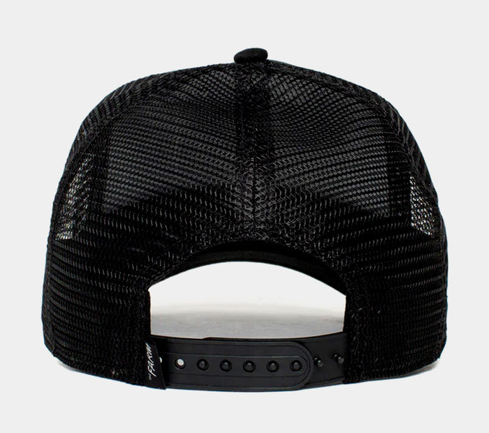 Black Stallion Trucker Mens Hat (Black)