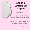 Blank Magnet Circle (Set of 5)