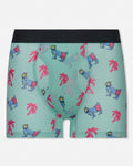 Men's underwear with a colorful palm tree pattern