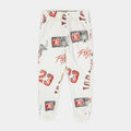 Brooklyn Fleece All Over Print Mens Pants (Beige/Red)