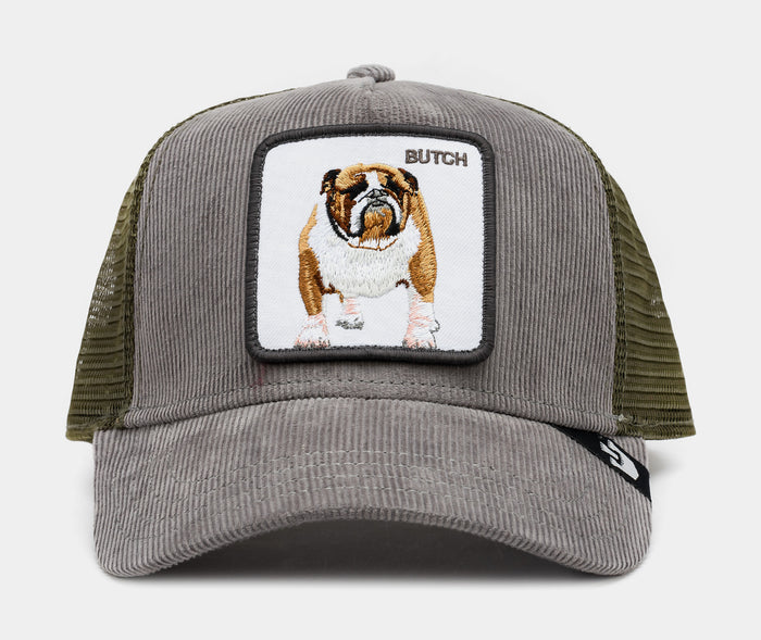Butch Trucker Mens Hat (Grey/Green)