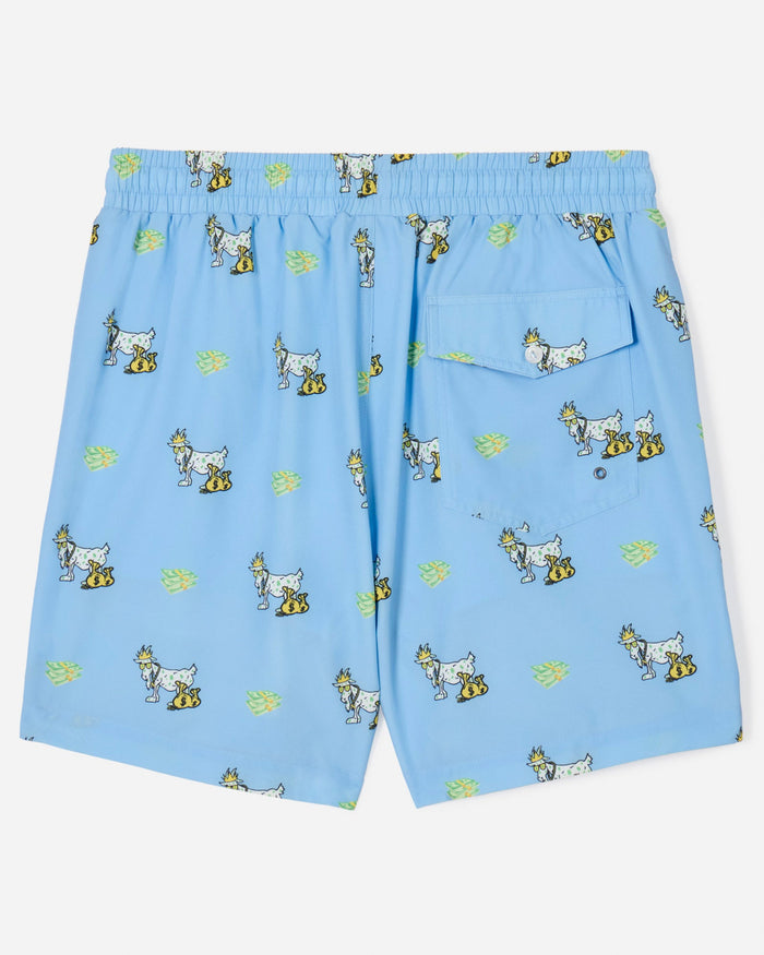 Back of carolina blue cash money bathing suit