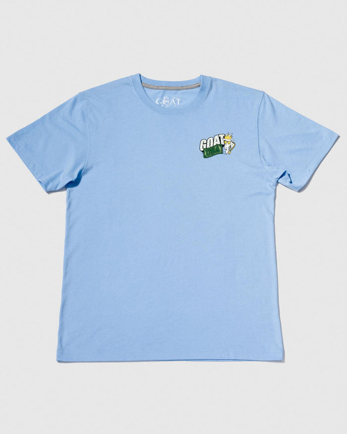 Carolina Blue T-Shirt with goat money design