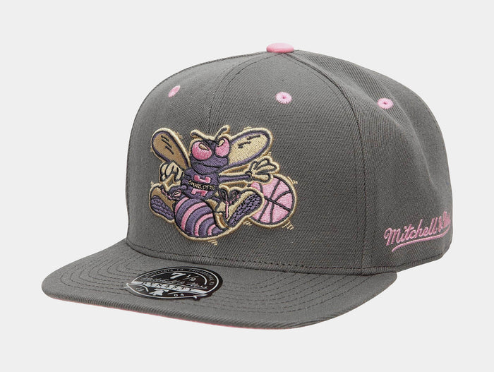 Charlotte Hornets Lavender Dreams Mens Fitted Hat (Grey)
