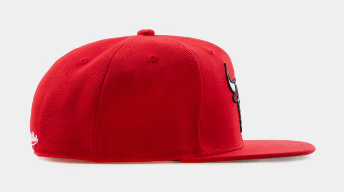 Chicago Bulls Fitted Hat Mens Hat (Red)