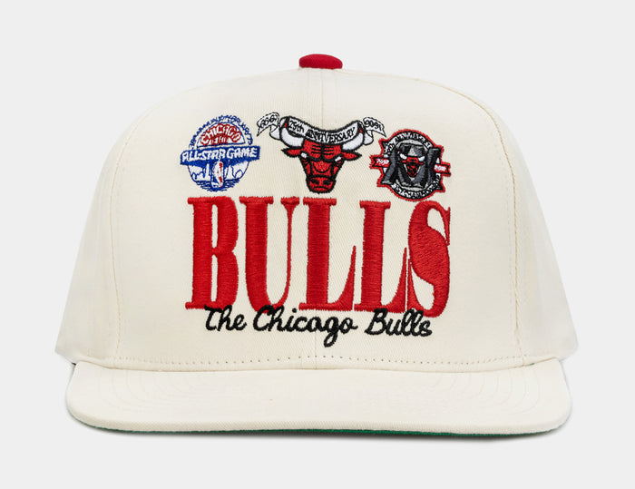 Chicago Bulls Retro Snapback Mens Hat (Beige)