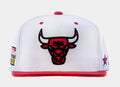 Chicago Bulls Snapback Cap Mens Hat (White/Red)