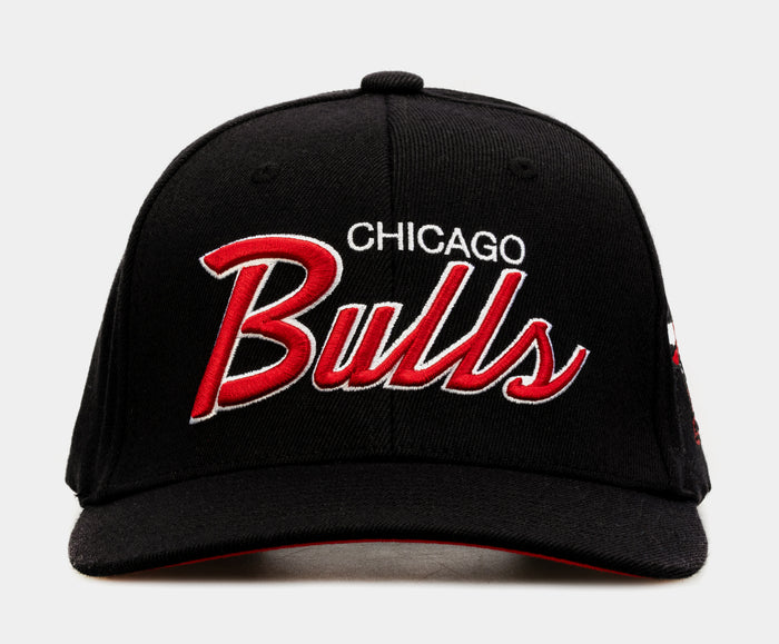 Chicago Bulls Team Script 2.0 Mens Snapback Hat (Black)