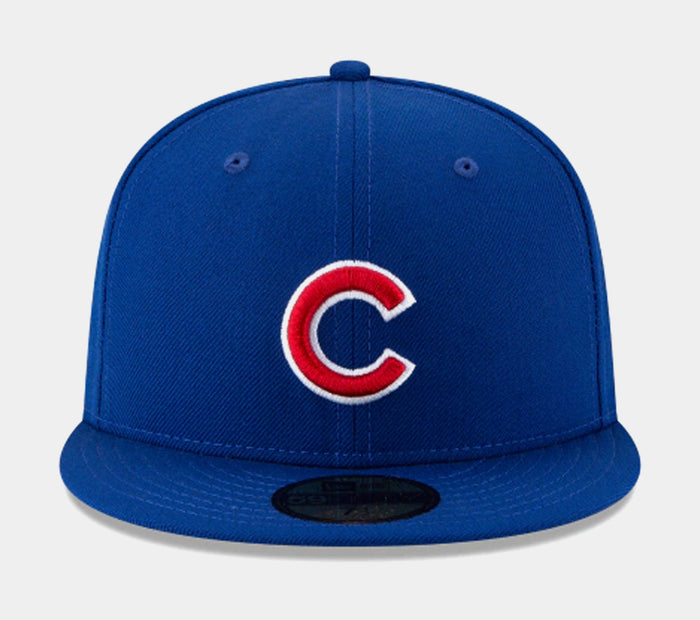 Chicago Cubs Fitted Hat Mens Hat (Blue)