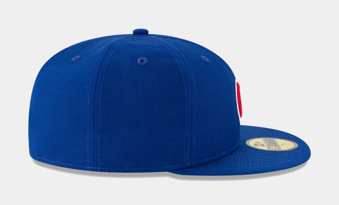 Chicago Cubs Fitted Hat Mens Hat (Blue)