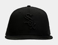 Chicago White Sox Blackout 9Fifty Trucker Mens Hat (Black)