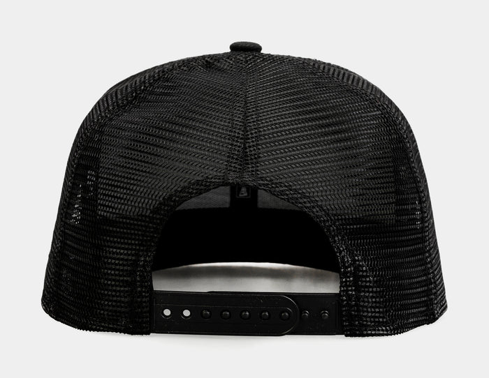 Chicago White Sox Blackout 9Fifty Trucker Mens Hat (Black)