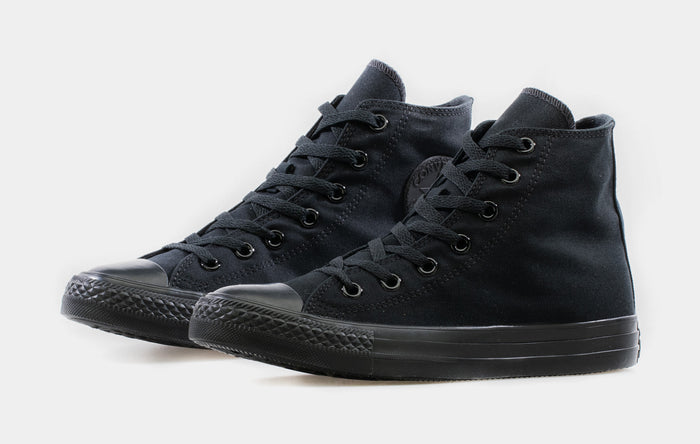 Chuck Taylor All Star HI-Top Black Monochrome Womens Lifestyle Shoes (Black/Black)