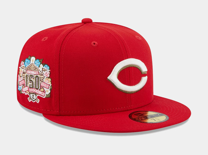 Cincinnati Reds Botanical 59FIFTY Mens Fitted Hat (Red)