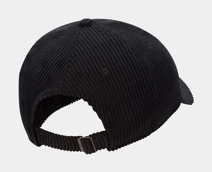 Club Corduroy Strapback Mens Hat (Black)