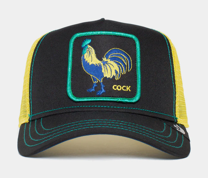 Cock Trip Trucker Mes Hat (Black/Yellow)