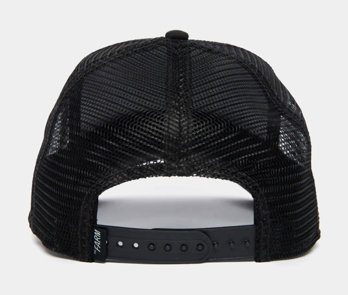 Cock Will Prevail Leather Trucker Mens Hat (Black)