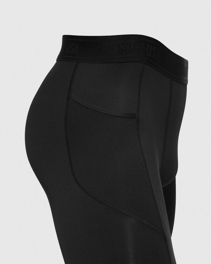 Side pocket of black compression shorts#color_black