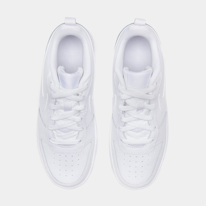 Court Borough Low 2 Grade School Lifestyle Shoes (White)